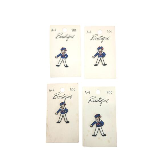 9 Vintage Sew-One People Small Appliques Patches Sewing Needle Work Crafts Art - Picture 3 of 4